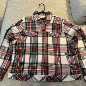 Like new TORRID sz 1 (14/16) Plaid Button-Up Jacket- heavy weight cotton
